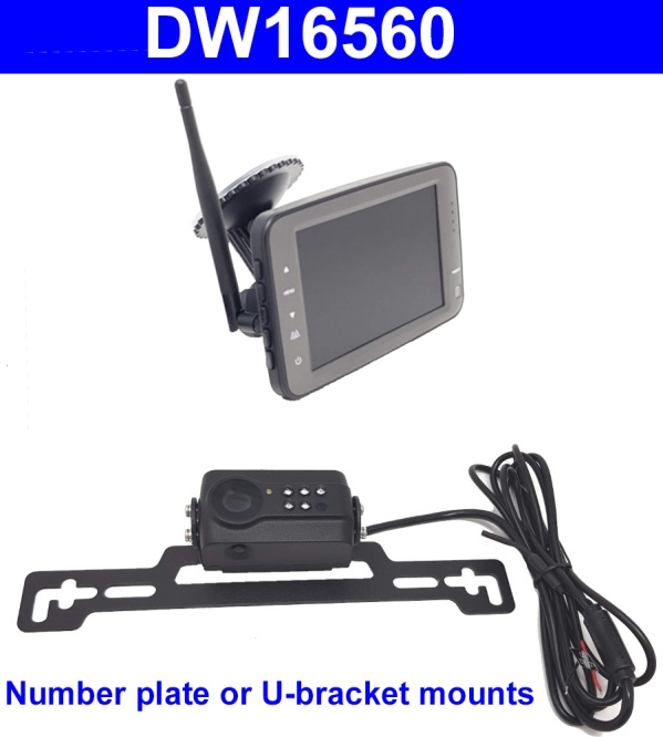 Number Plate Wireless Reversing Camera System with 5'' monitor